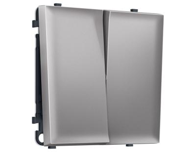 Комплект механизма 2-кл выключателя SIGMA Сталь матовый 10A-250V QUANT PRO Ambrella Volt MS503010 (SP5030, PR115)