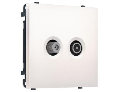 Комплект механизма розетки TV оконечной + SAT SIGMA Жемчуг 5-862MHz 3.5dB/950-2150MHz 3.8dB QUANT PRO Ambrella Volt MS213310 (SP2133, PR217)