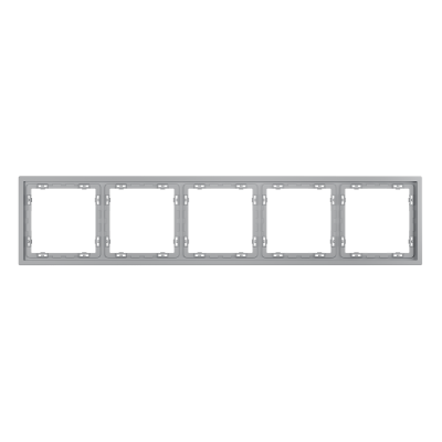Рамка пластиковая Voltum S70 на 5 постов, (серый) VLS100516