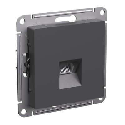 Розетка компьютерная RJ45, кат. 6A, Systeme Electric AtlasDesign Базальт ATN001486