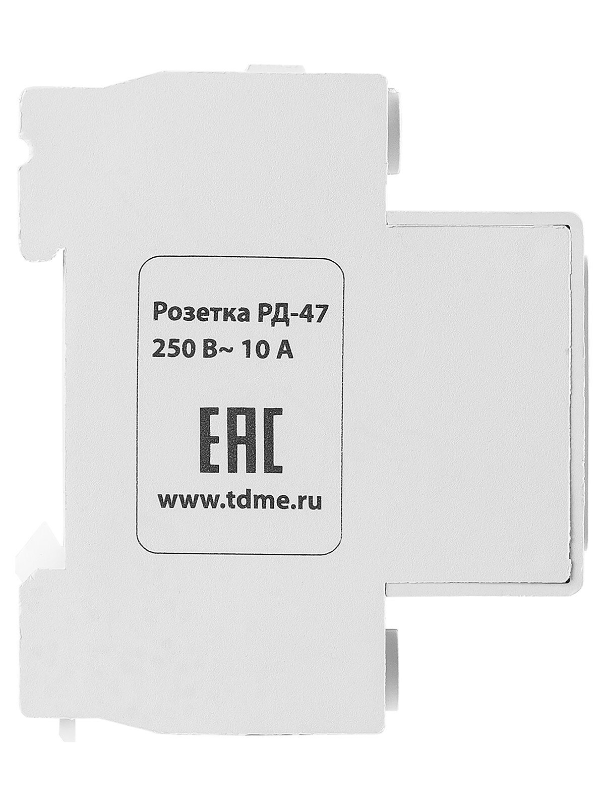 Розетка на дин-рейку без заземления РД-47 1Р 10А TDM