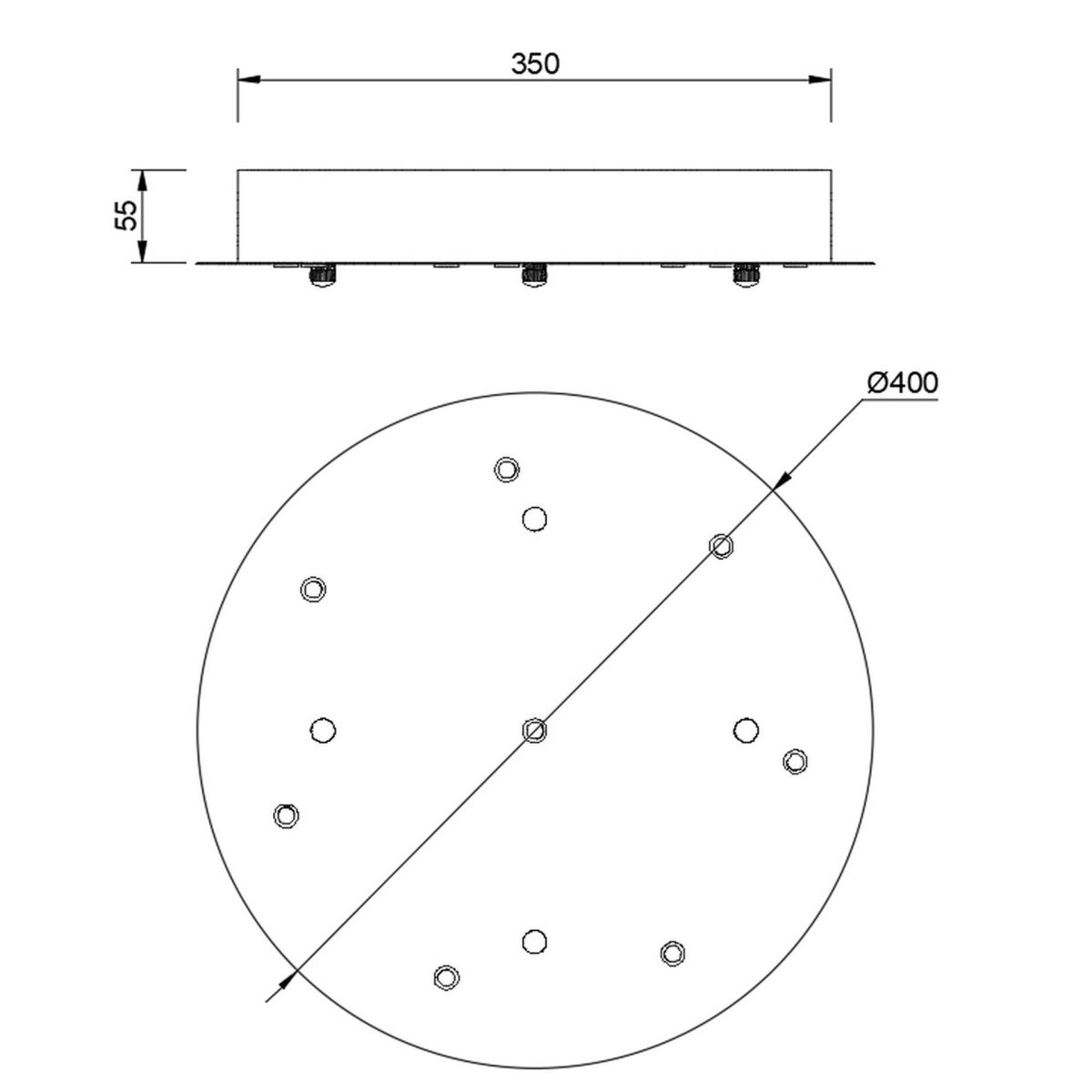 Основание потолочное 8L Mantra Modular Light Florones 9368