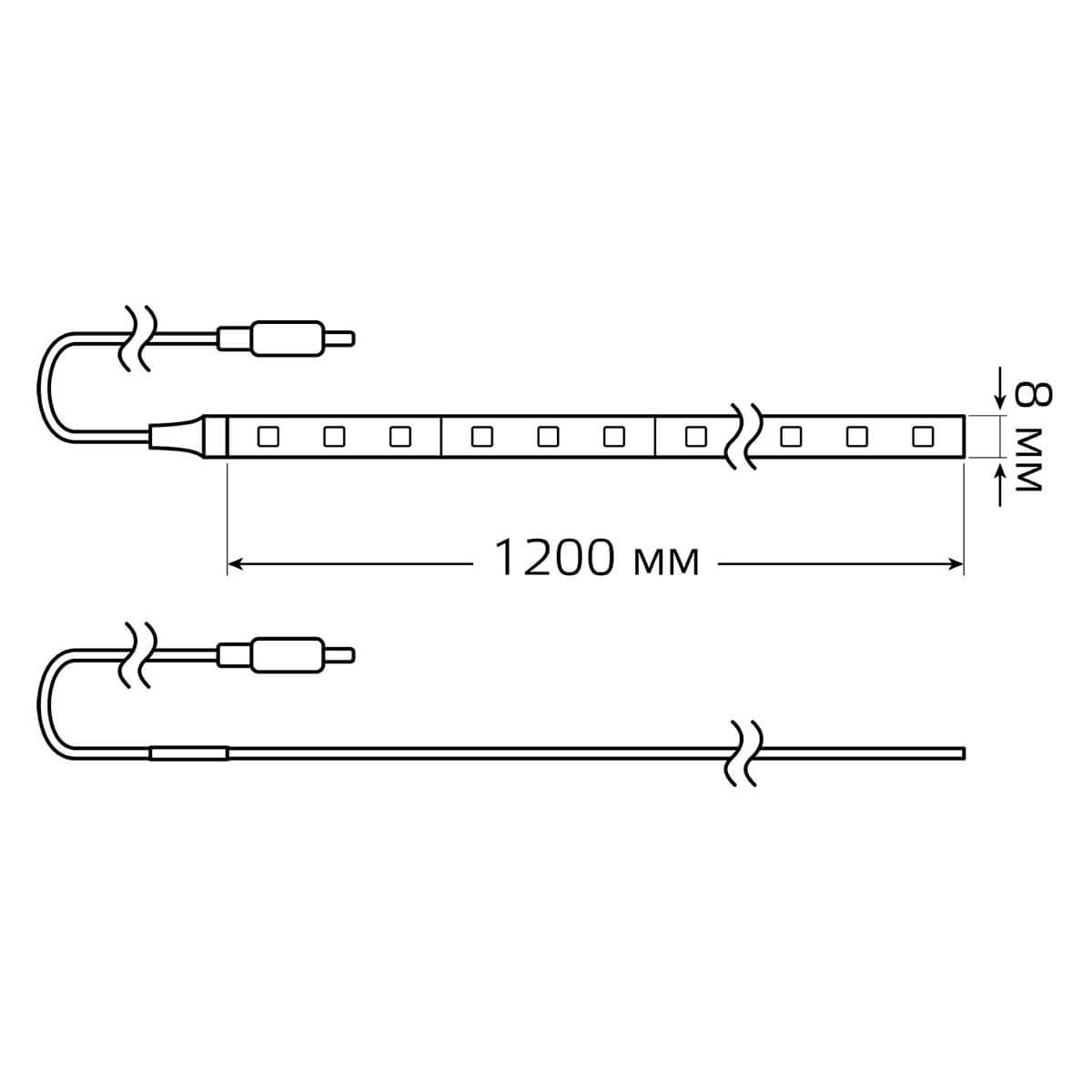 Светодиодная влагозащищенная лента Gauss 4,5W/m 30LED/m 2835SMD холодный белый 1,2M 311011205