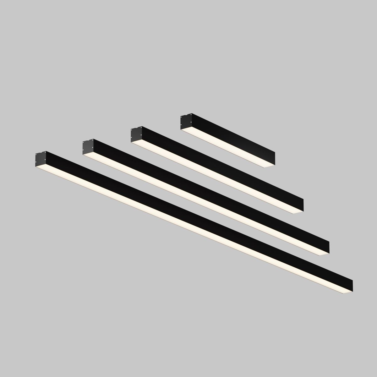 Линейный подвесной светильник Maytoni Technical 3000K 50x50 (Черный, 2 м) LL312031