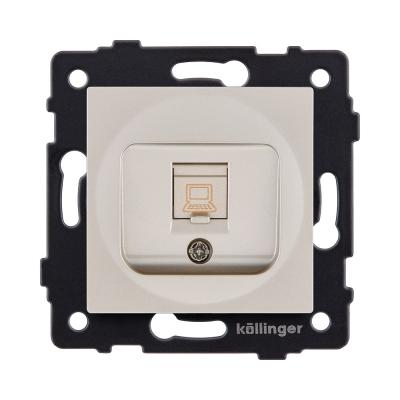 Розетка Ethernet RJ45 Cat.5, золотой Kollinger REA-016GD для Aspekt, Eleganz, Reflex