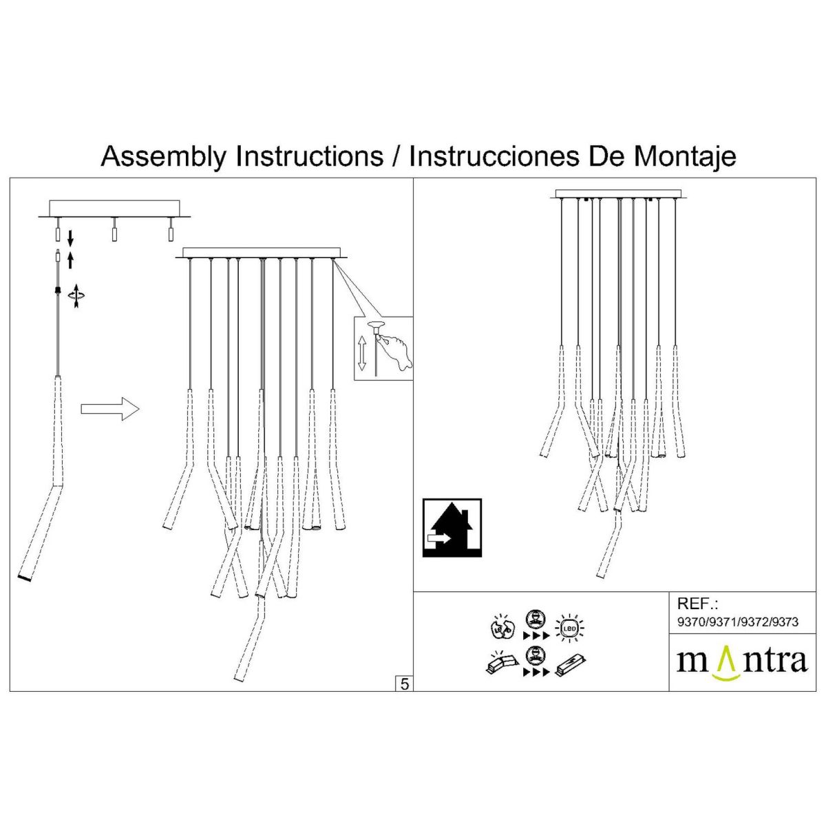 Основание потолочное 14L Mantra Modular Light Florones 9372