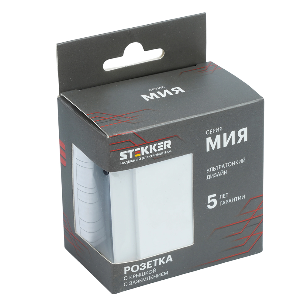 Розетка 1-местная Stekker 250В 16А Мия RST16-3112-01 50441