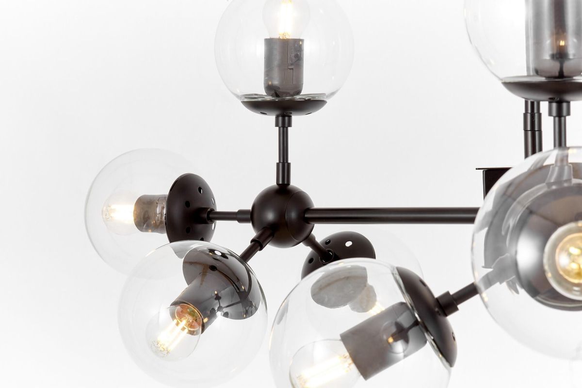 Люстра на штанге Lumina Deco Zodiak LDP 160-12 BK+PR