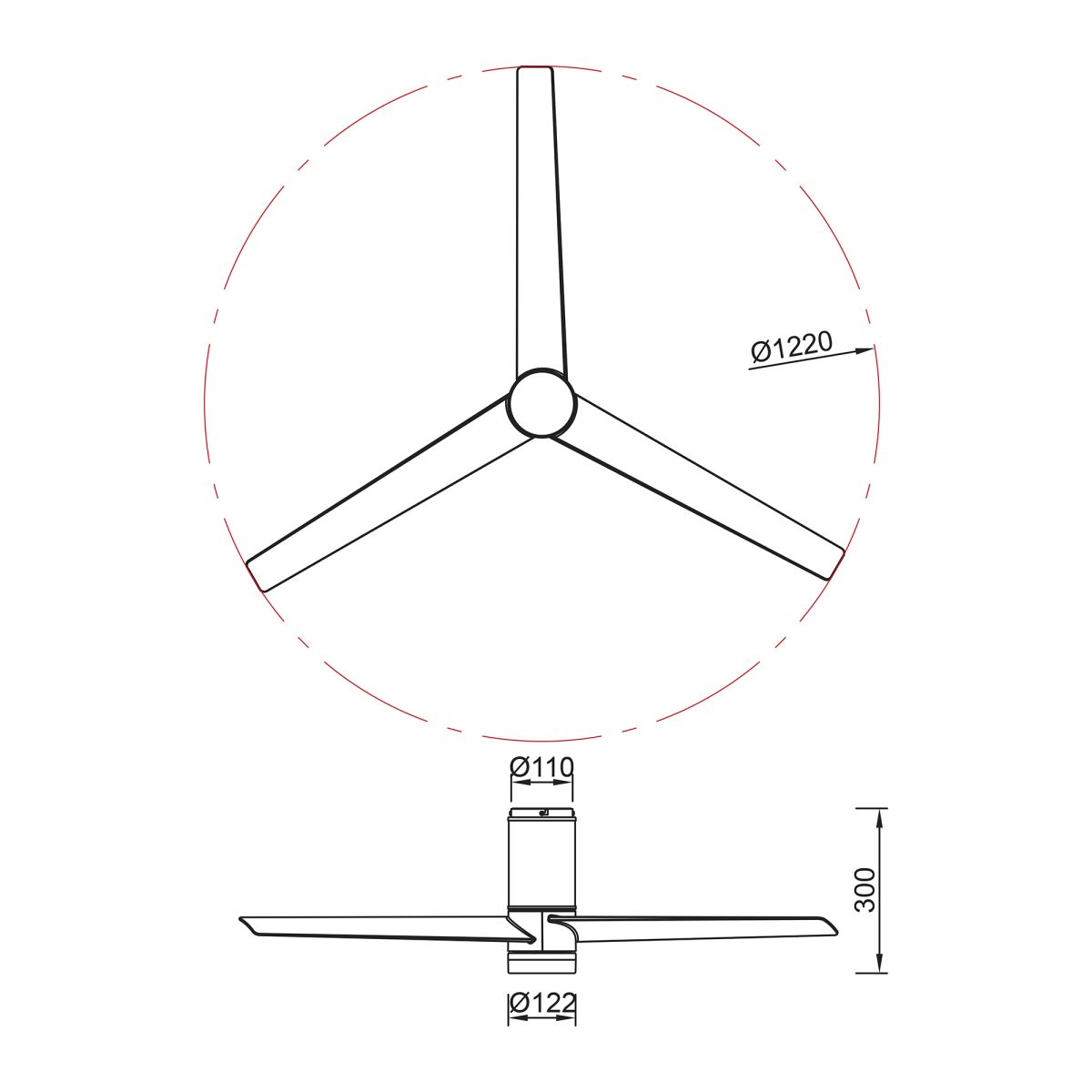 Люстра-вентилятор Mantra Up Down 9062