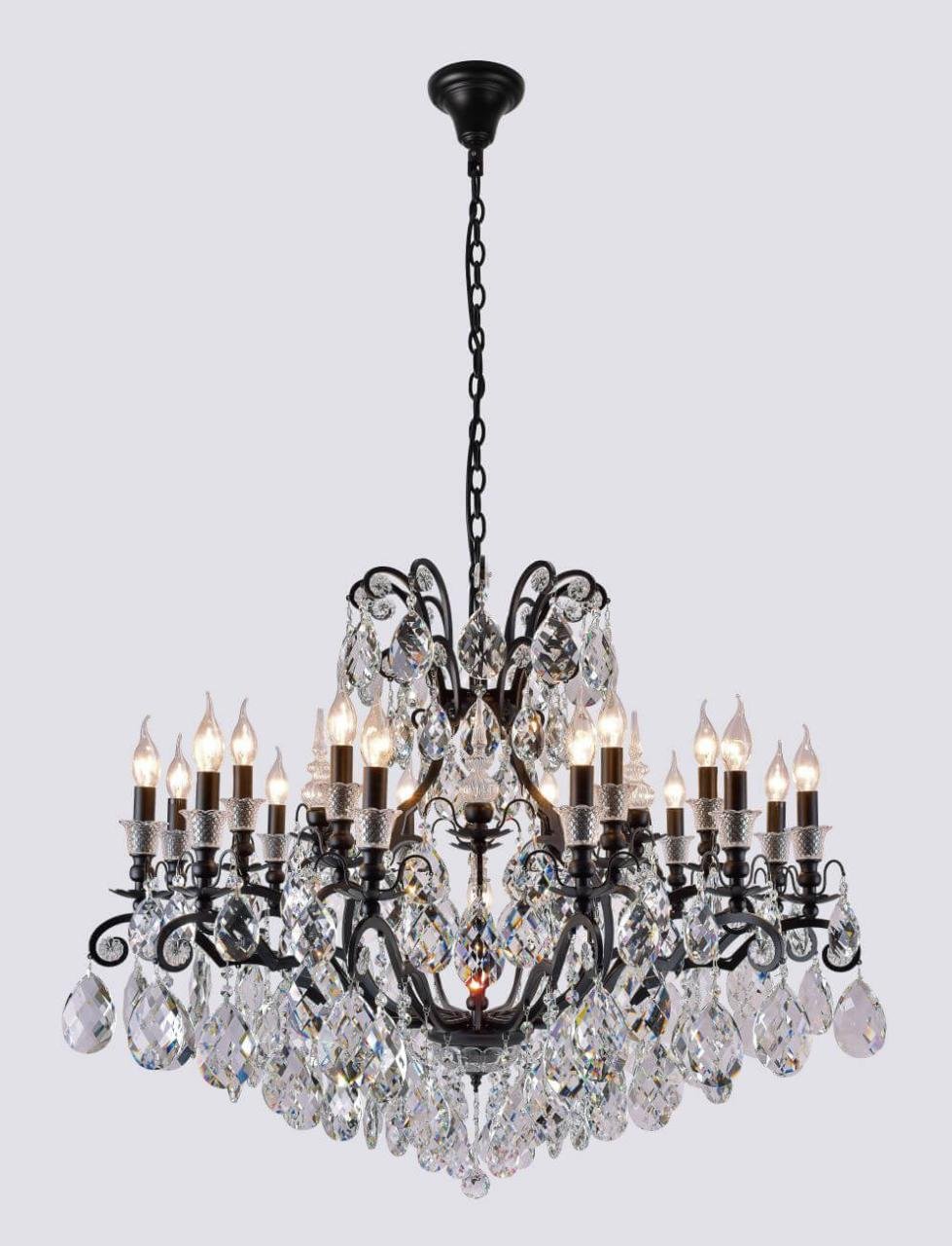Подвесная люстра Crystal Lux Magnifico SP19 Black/Transparent - Elektrostandard.net Подвесная люстра Crystal Lux Magnifico SP19 Black/Transparent