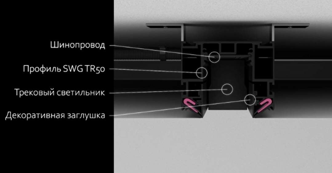 Встраиваемый шинопровод DesignLed SY-601201-CL-2-BL 009110