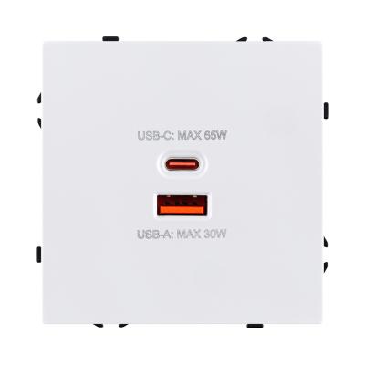 Розетка USB A+C 65W, белый матовый Kollinger Eclipse EC-024WH