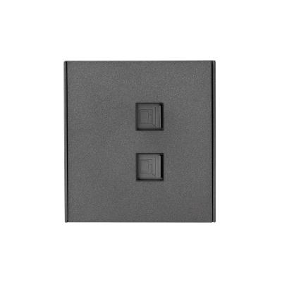 Розетка STRONG компьютерная двойная RJ45+RJ45 кат6 с/у графит KRANZ KR-78-0725-6 Розетка STRONG компьютерная двойная RJ45+RJ45 кат6 с/у графит KRANZ KR-78-0725-6