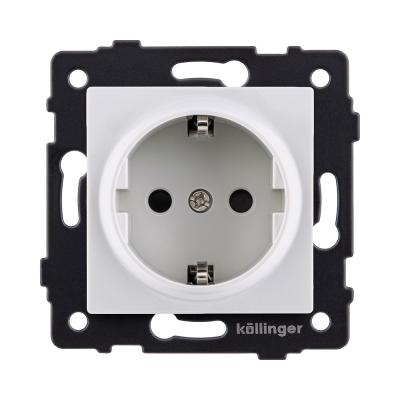 Розетка штепсельная SCHUKO 16A/250 В, белый Kollinger REA-002WH для Aspekt, Eleganz, Reflex