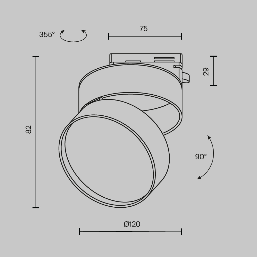 Трековый светильник Maytoni Track lamps TR007-1-18W3K-W4K