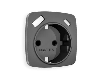 Лицевая панель для розетки с/з со шторками 2USB A+C Ambrella Volt Omega OP6600