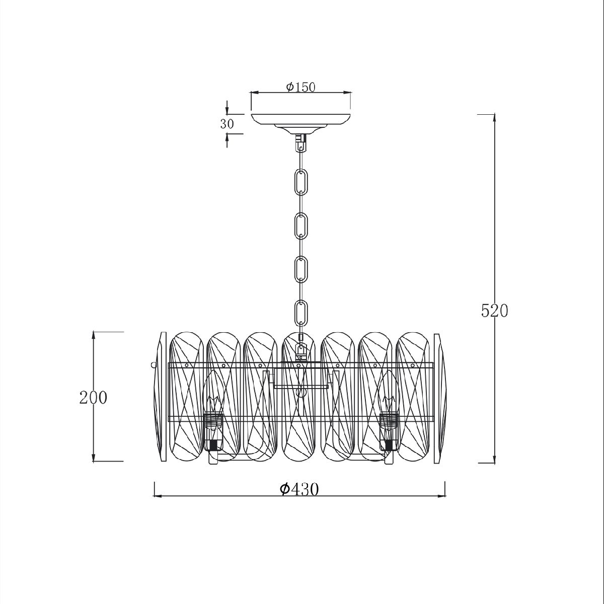 Подвесная люстра Escada Arabana 2114/6S Gold