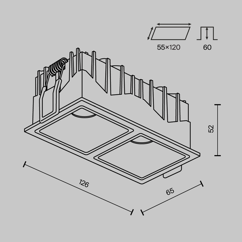 Встраиваемый светильник Maytoni Alfa LED DL043-02-10W4K-SQ-W-1
