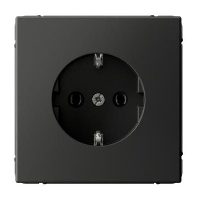 Розетка с заземлением, 16А, механизм, быстрозажим. клем. Systeme Electric ArtGallery Базальт GAL001443S