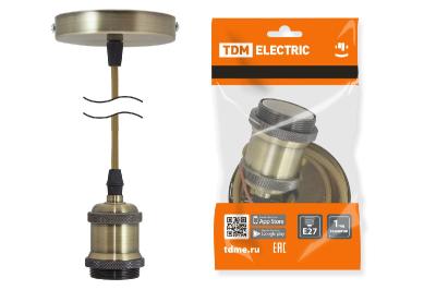 Патрон с кабелем TDM Electric Лофт SQ0335-0071