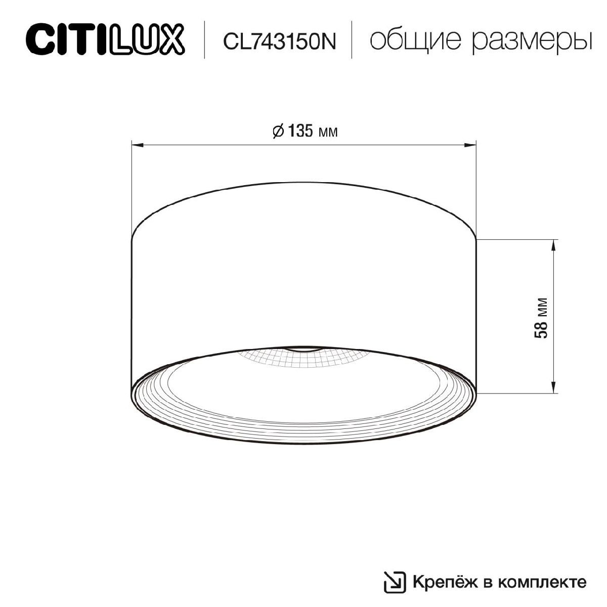 Накладной светильник Citilux Rover CL743150N