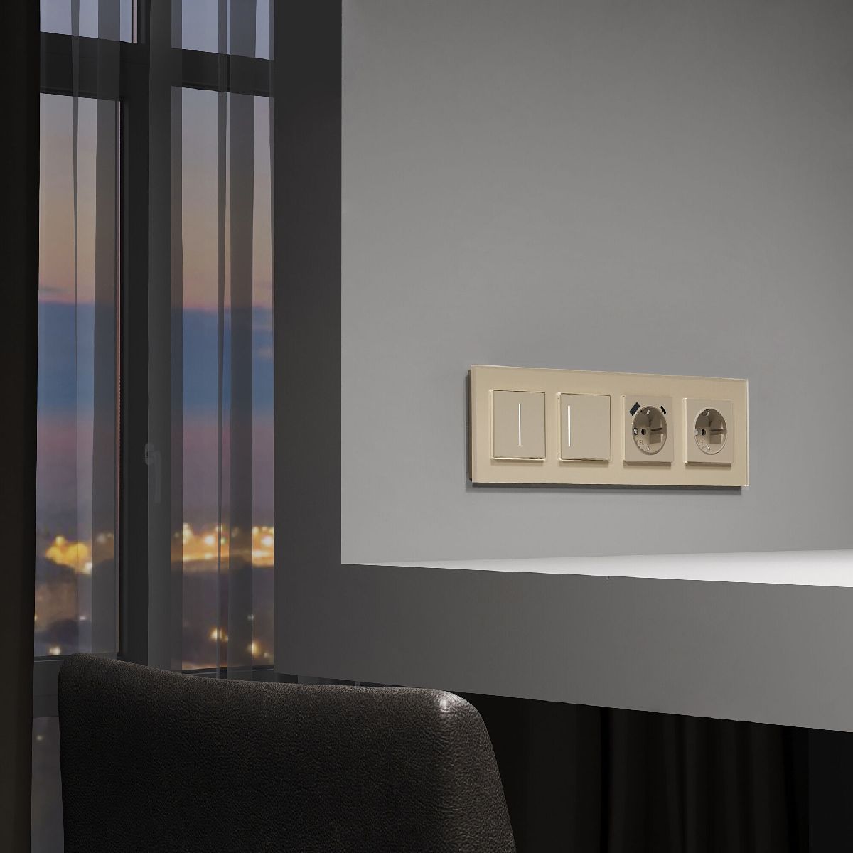 Сенсорный выключатель одноклавишный с подсветкой Werkel 4690389198014 W4512011 a063603