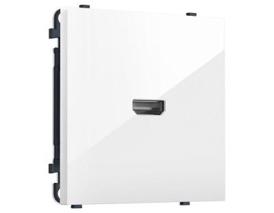 Комплект механизма розетки HDMI 2.1 SIGMA Белый глянец 30V/900MS 4K-120HZ 8K-60Hz QUANT PRO Ambrella Volt MS114030 (SP1140, PR223)