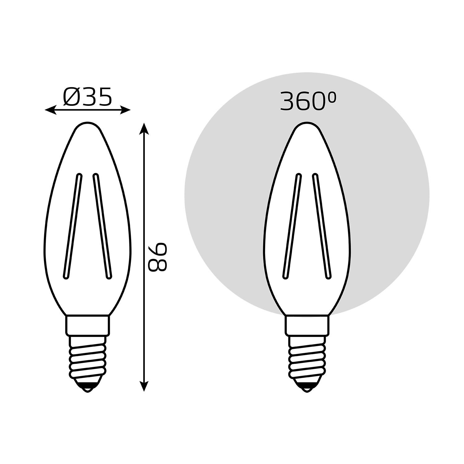 Лампа светодиодная Gauss Filament Elementary E14 10W 4100K 32120