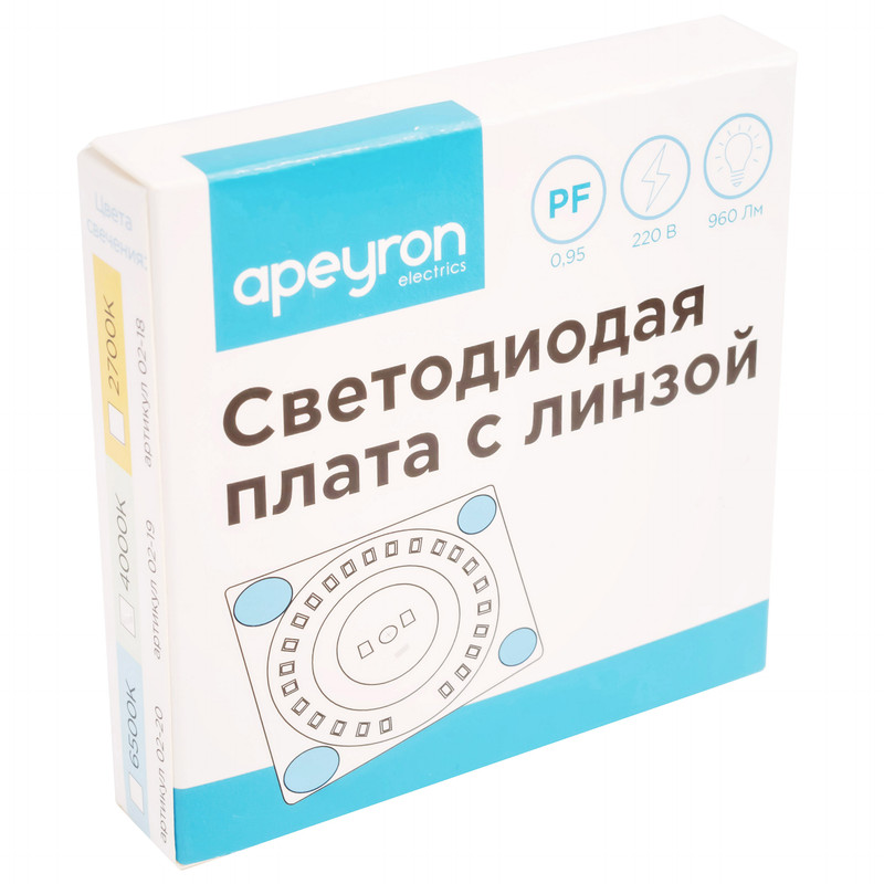 Светодиодная плата Apeyron 220В 2835 12Вт 6500К IP20 02-20
