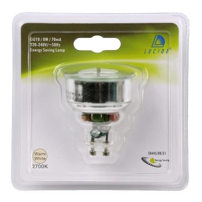 Лампа люминесцентные Lucide GU10 8W 2700K прозрачная 50445/08/31