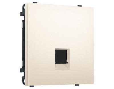 Комплект механизма компьютерной розетки SIGMA Жемчужно-кремовый RJ-45 экранированной с/ш QUANT PRO Ambrella Volt MS252005 (SP2520, PR185)