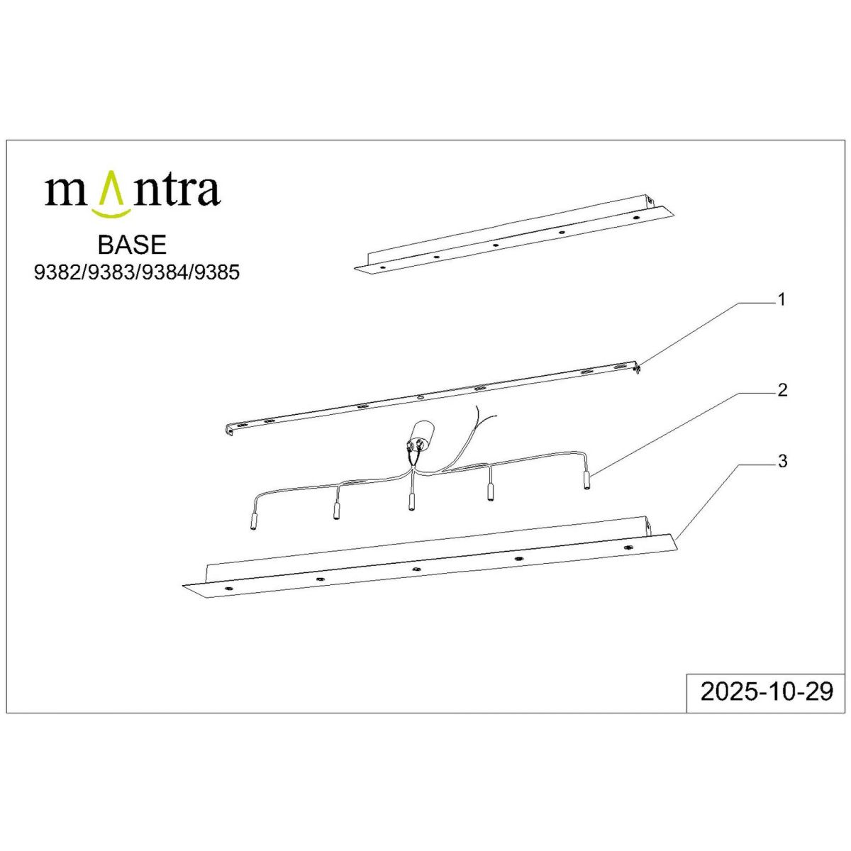 Основание потолочное 5L Mantra Modular Light Florones 9384
