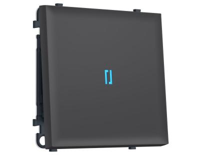Комплект механизма 1-кл проходного выключателя с подсветкой 10000K SIGMA Графит Мягкое касание 10A-250V QUANT PRO Ambrella Volt MS902040 (SP9020, PR105, G29B)