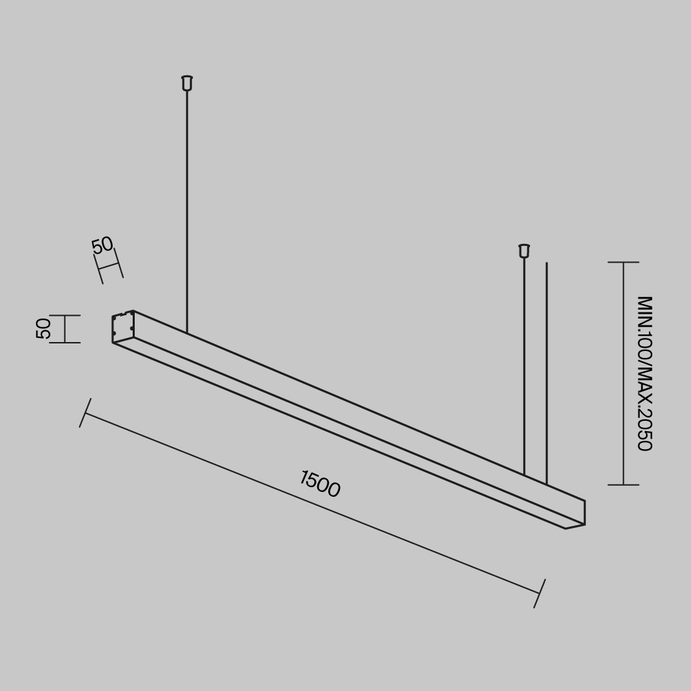 Линейный подвесной светильник Maytoni Technical LL312021