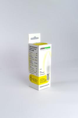 Светодиодная лампа LEDS POWER C37 E14 6Вт 3000К 006666
