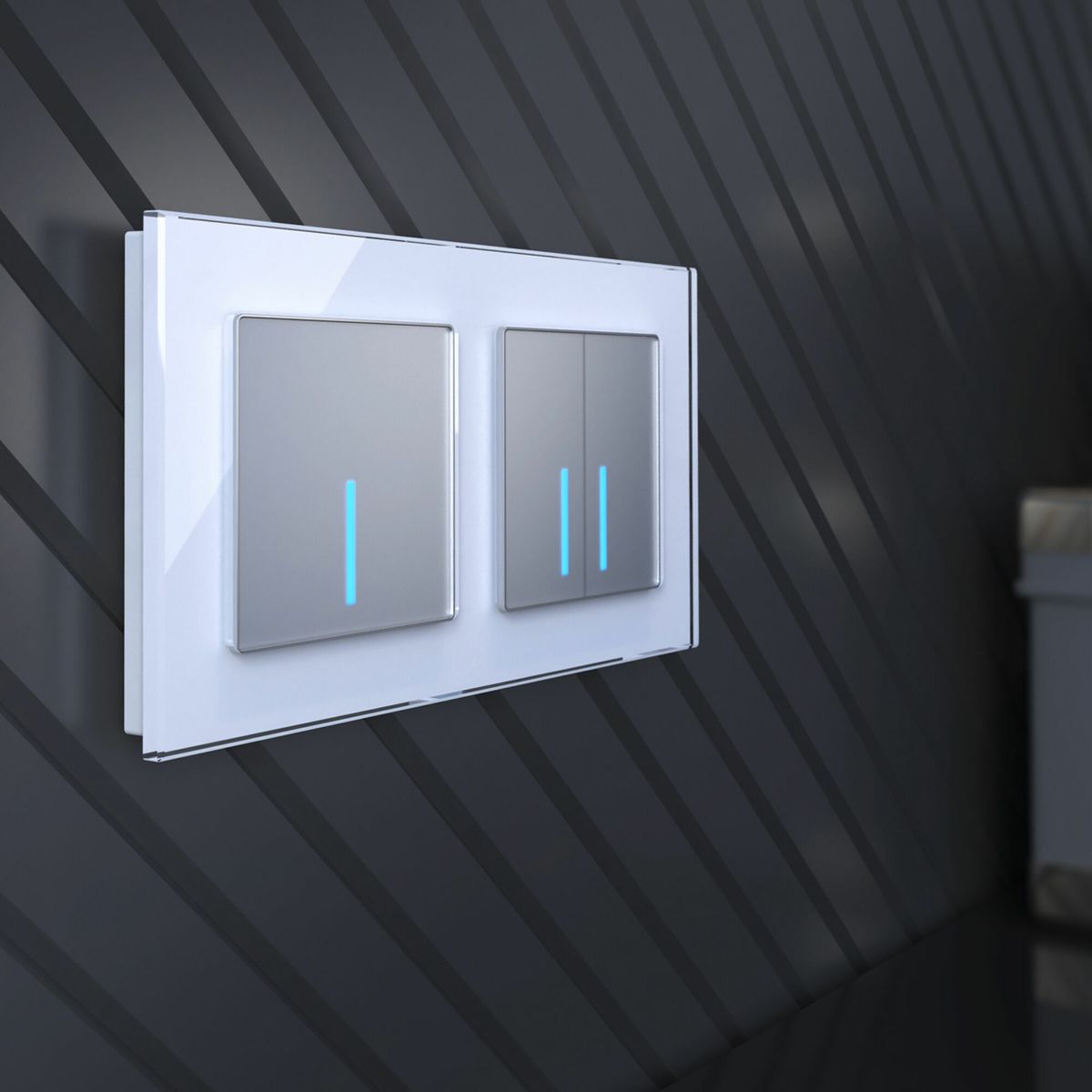 Сенсорный выключатель двухклавишный с подсветкой Werkel 4690389179563 W4520006