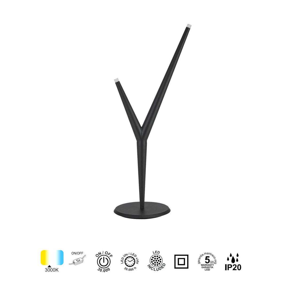 Настольная лампа Mantra Arrecife 9222