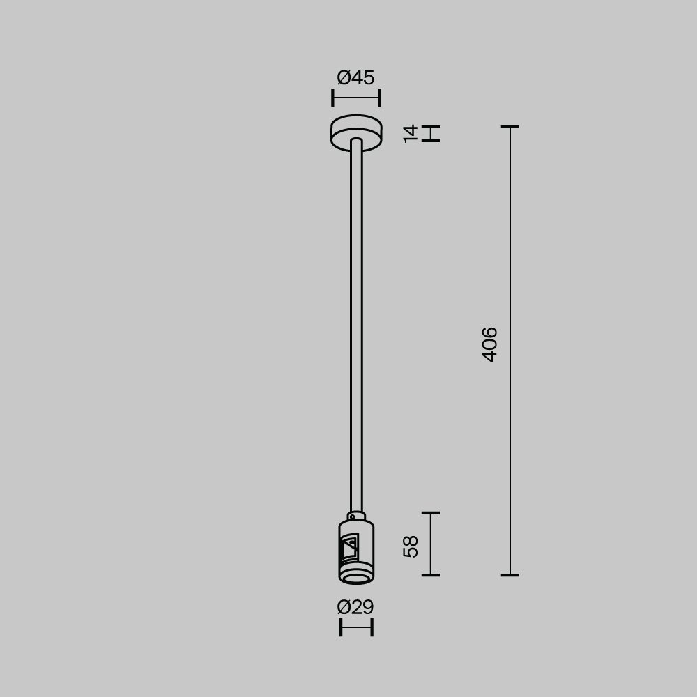Крепление потолочное с вводом питания Maytoni Flarity TRA158C-BL1-BS