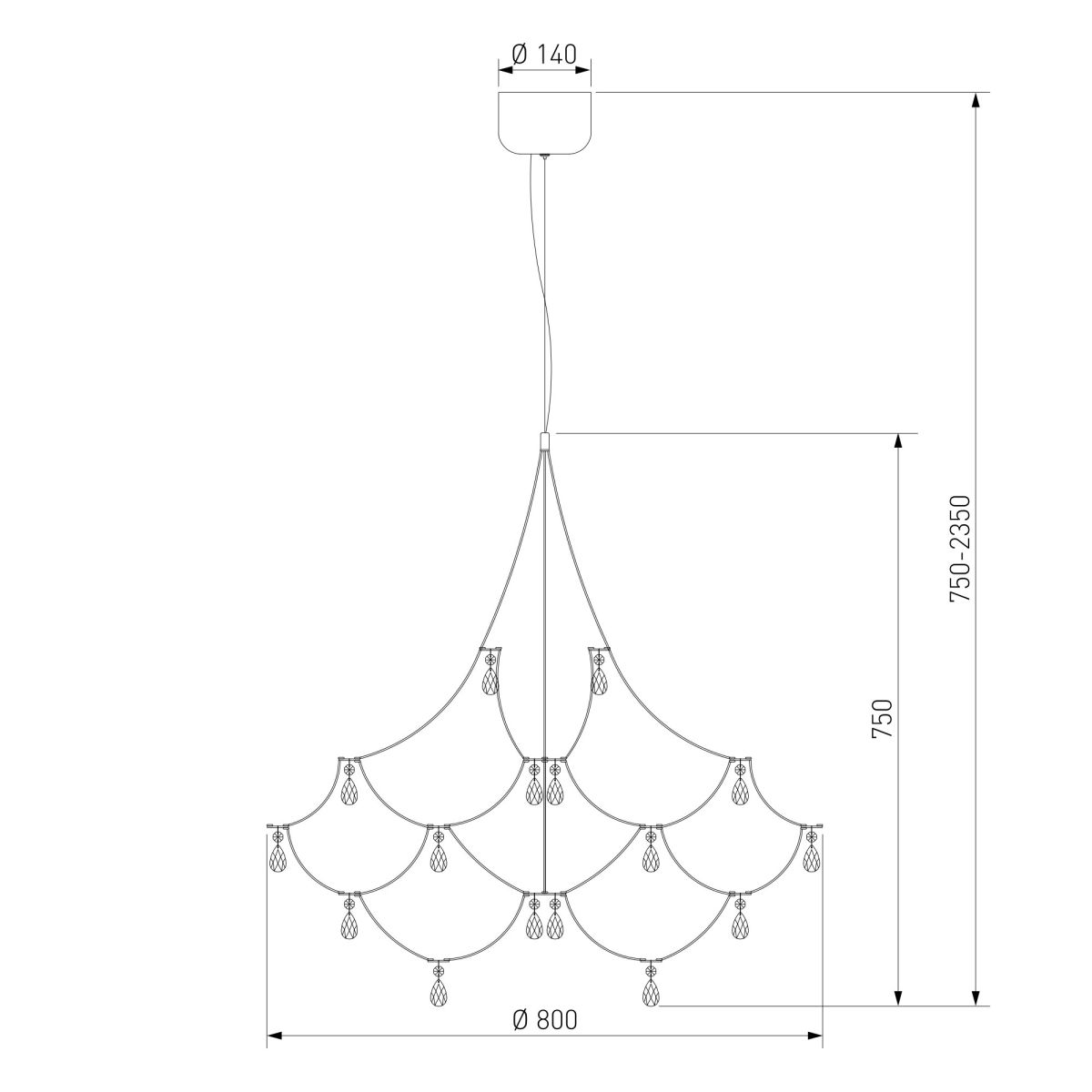 Подвесная люстра Bogate's Adit 90400 LED a072123