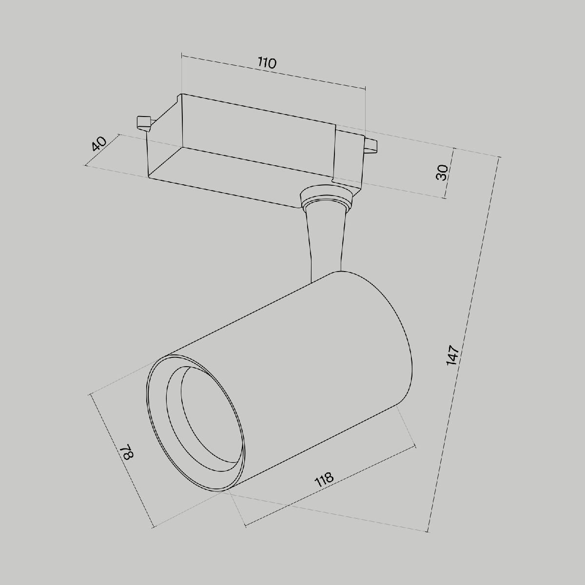 Трековый светильник Maytoni Technical Vuoro TR003-1-10W4K-W-B