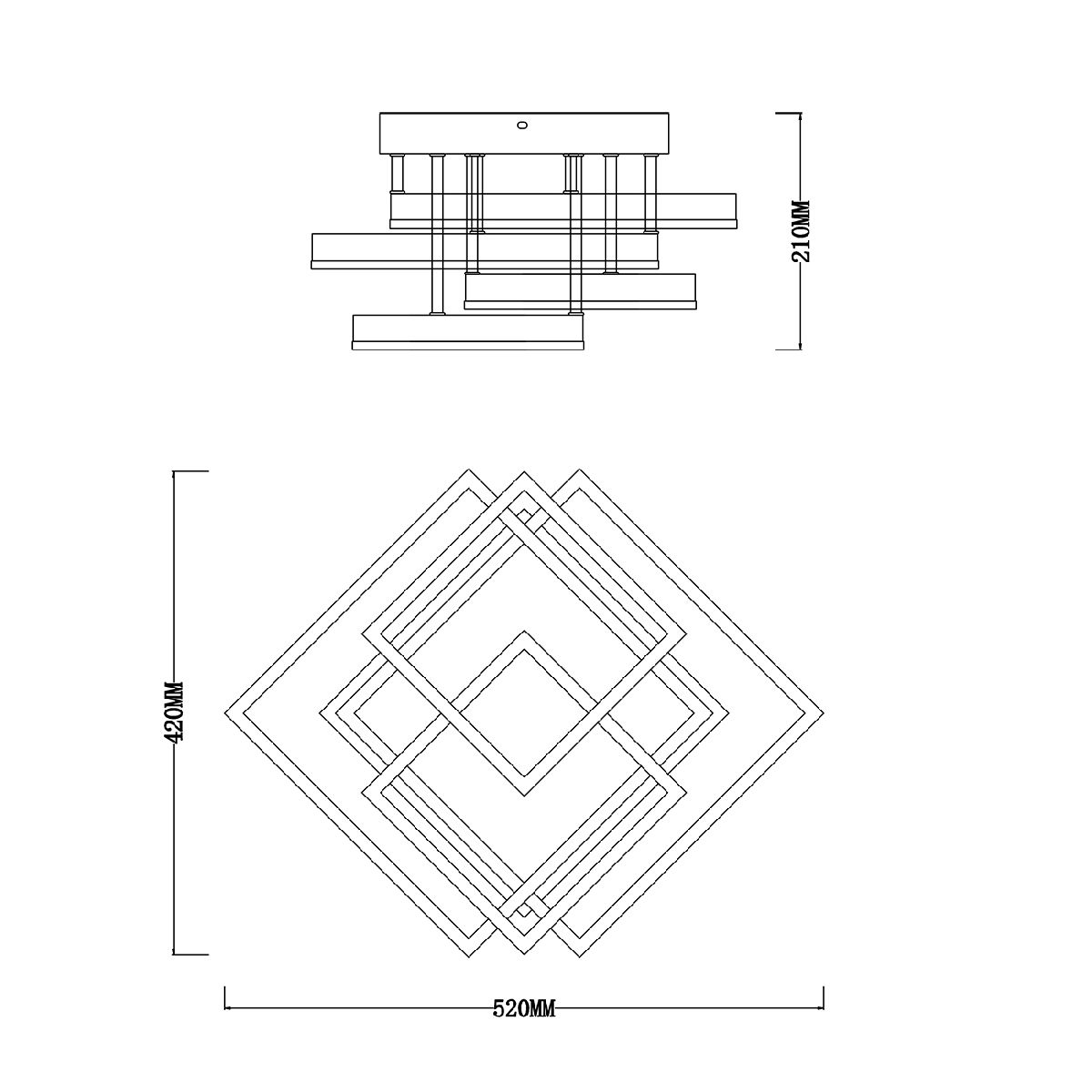 Потолочная люстра Escada Union 10229/4LED White