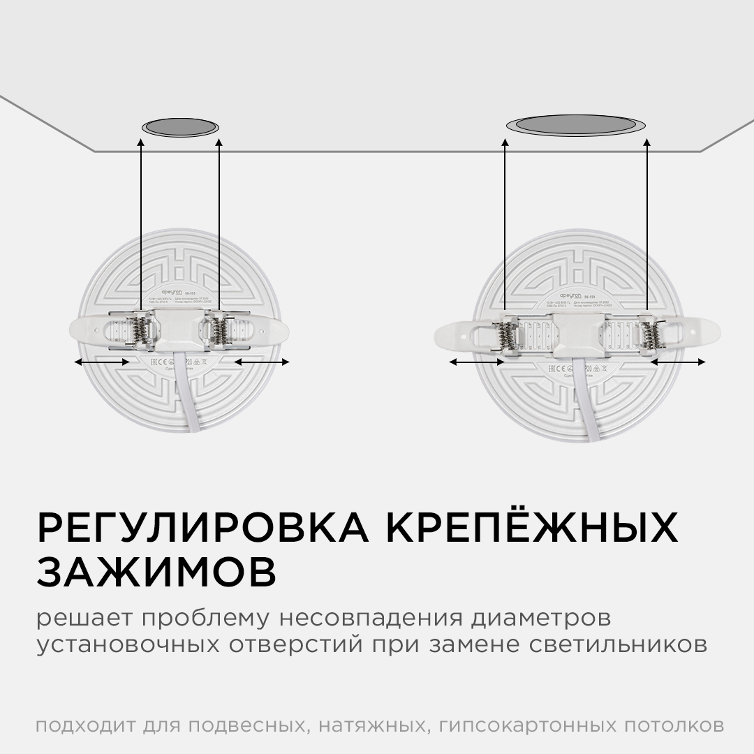Встраиваемая светодиодная панель безрамочная Apeyron FLP 06-103