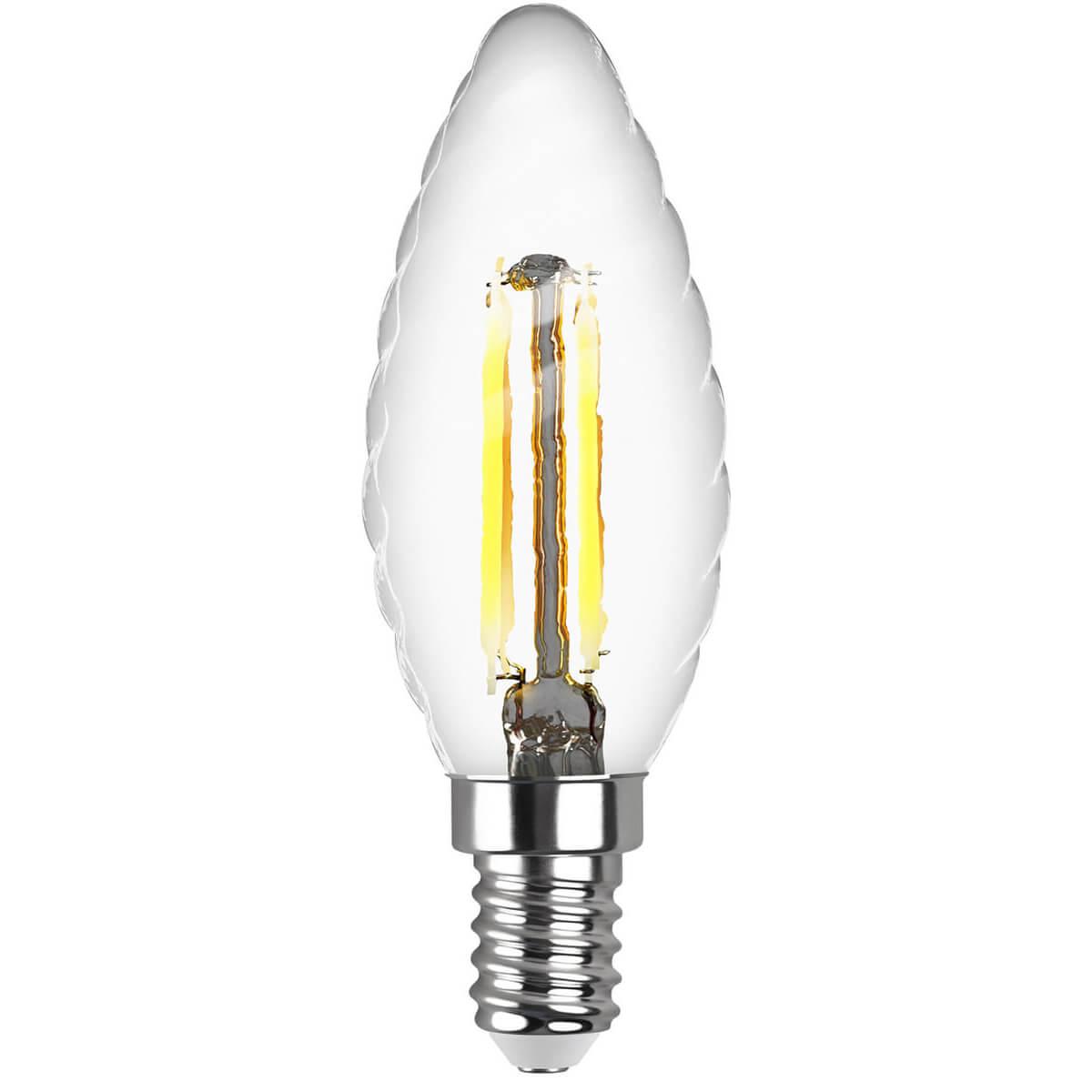 Лампа светодиодная филаментная REV TC37 E14 7W 2700K DECO Premium свеча на ветру 32431 7