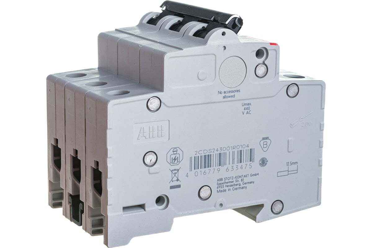 Автоматический выключатель ABB SH203L 3-полюсный C10 4,5кА