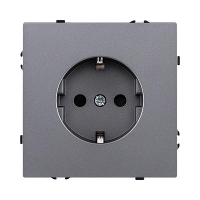 Розетка штепсельная SCHUKO 16A/250 В, серый Kollinger Eclipse EC-014GY