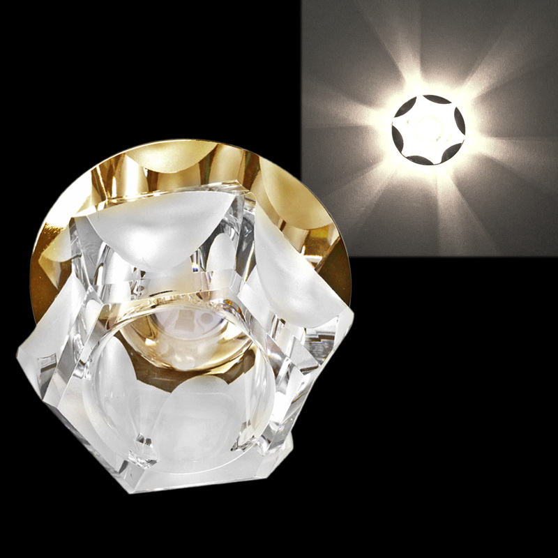 Встраиваемый светильник Reluce Sneha 7018/H G9 GD+WT