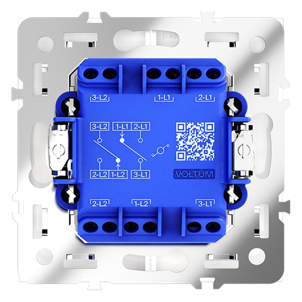 Проходной переключатель двухклавишный Voltum S70 VLS020301