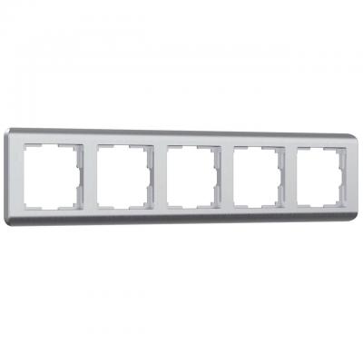 Рамка на 5 постов Werkel Stream серебряный W0052106 4690389172755