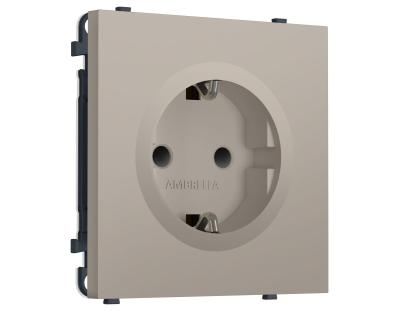 Комплект механизма электрической розетки SIGMA Серо-бежевый матовый 50Hz 2P+E с/з с/ш 16A-250V QUANT PRO Ambrella Volt MS367010 (SP3670, PR141)