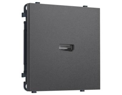 Комплект механизма розетки HDMI 2.1 SIGMA Антрацит серый 30V/900MS 4K-120HZ 8K-60Hz QUANT PRO Ambrella Volt MS664030 (SP6640, PR223)
